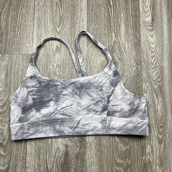 Lululemon Train Times Bra Breeze By White Light Size 12 **Missing bra cups - Picture 2 of 3
